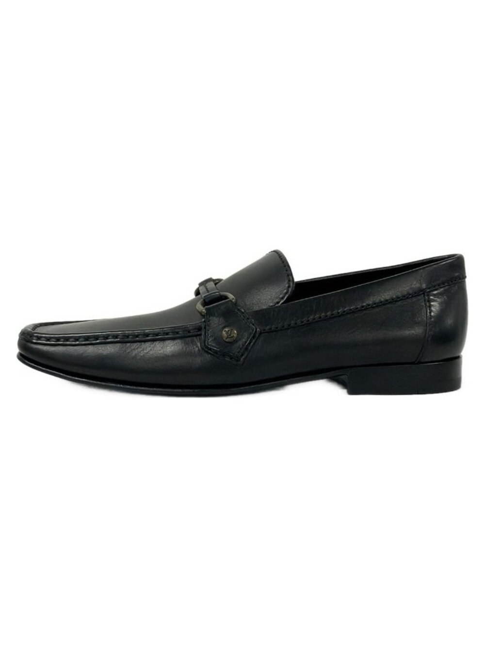 Louis Vuitton Loafers Black Leather 6.5